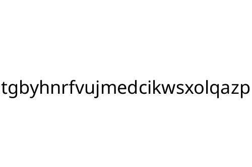 tgbyhnrfvujmedcikwsxolqazp